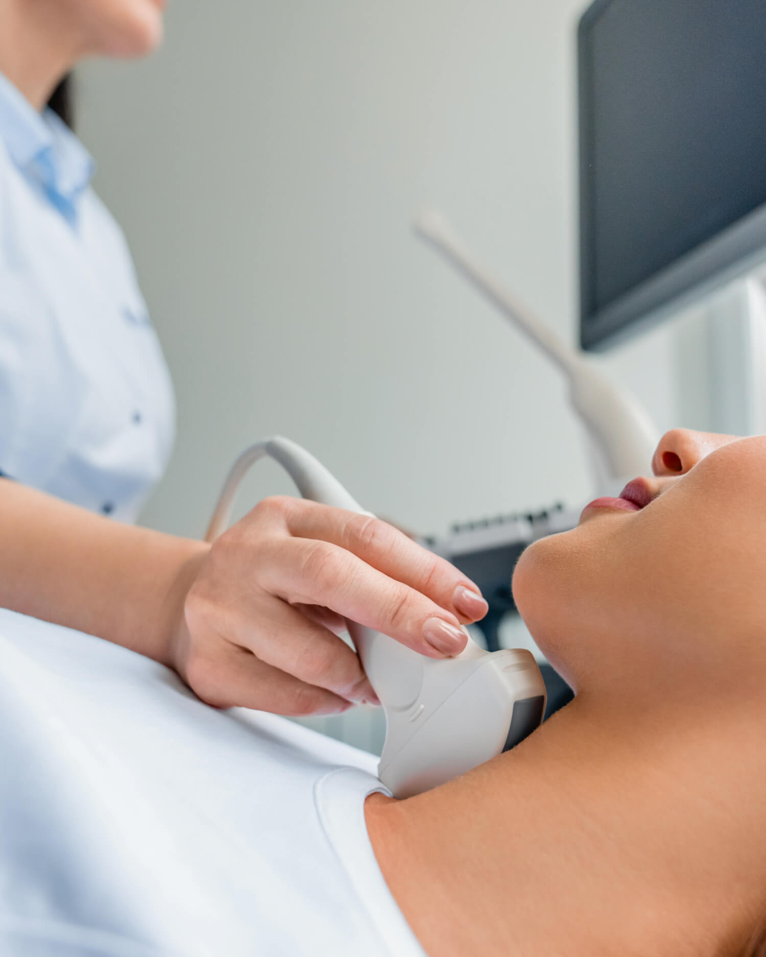 Woman receiving a Vascular Ultrasound treatment