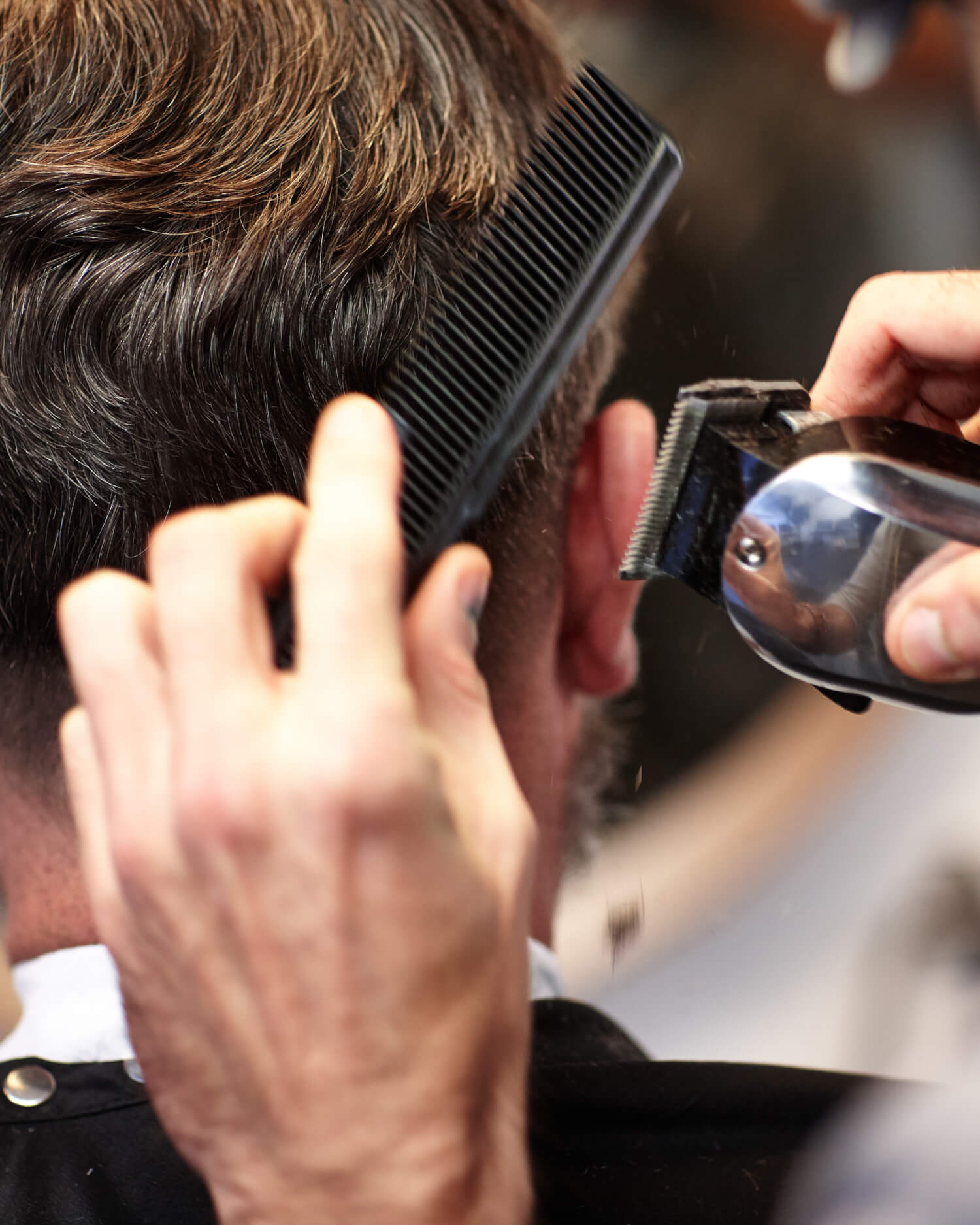 A man getting a haircut