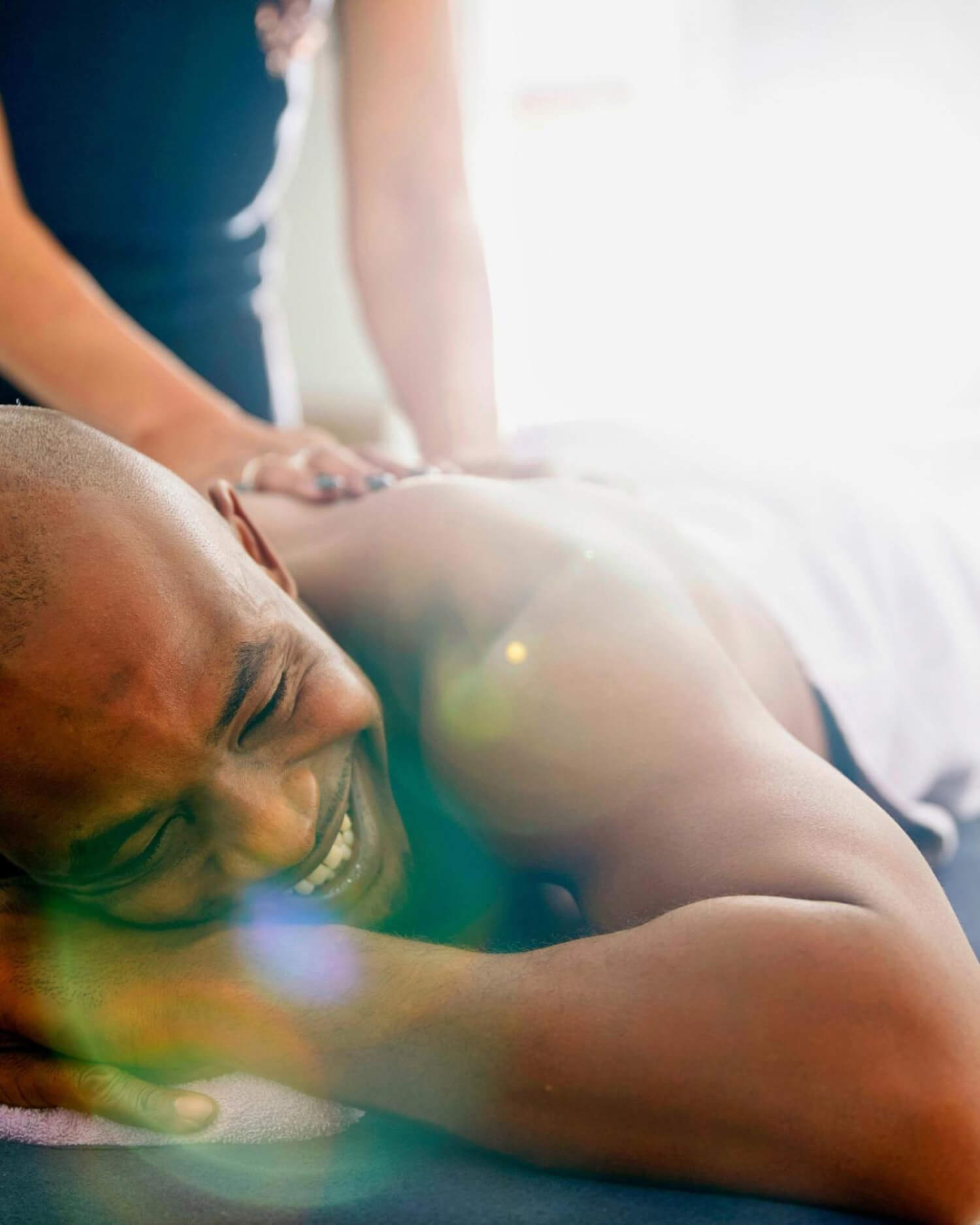 Man getting a spa treatment